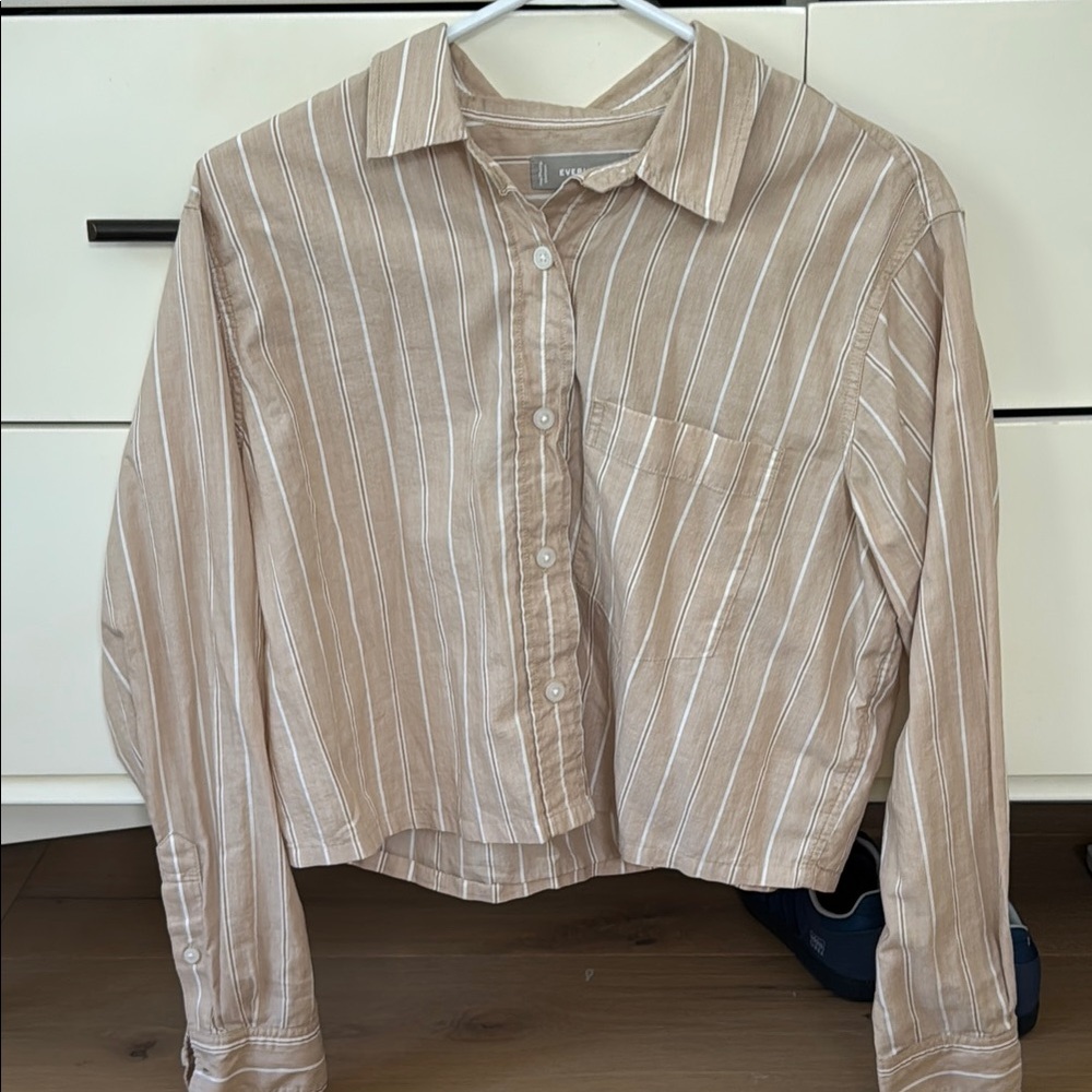 Everlane Cropped Button-Up Shirt